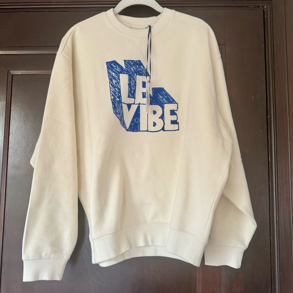 NWT Clare V Le Vibe Oversized Sweatshirt, Size Small